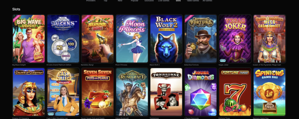 revolution casino slots games